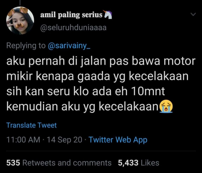 Ya Gini Kalo Suka Ngomong Sembarangan, Karma Is Real Bro